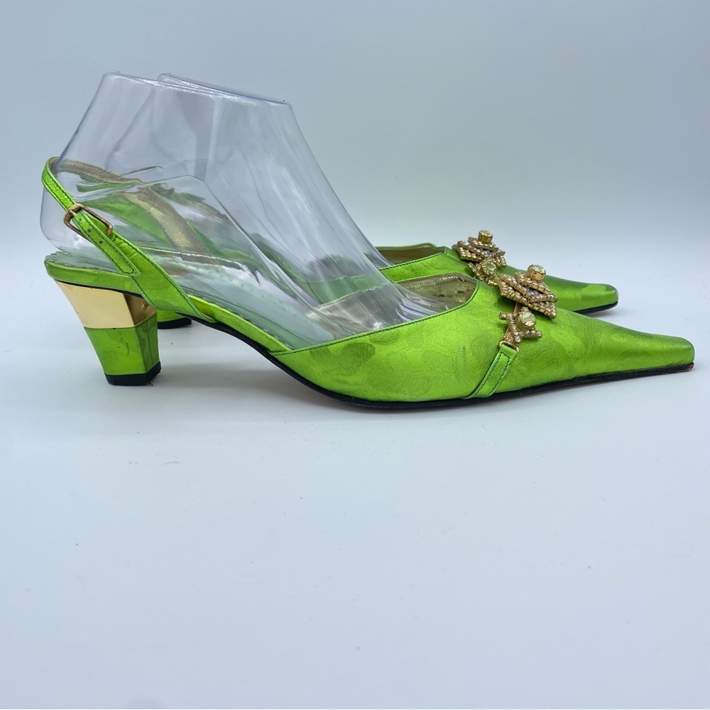 Bruno Giordano Embellished Shoes 44 Green - Picture 3 of 17